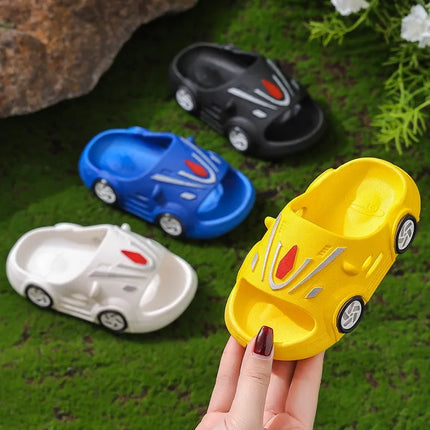 Kids Luminous Slippers Summer Indoor Cartoon Car Girls Shoes Soft Anti-slip Boy Beach Shoes Fashion Outdoor Children LED Slipper