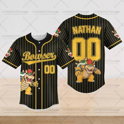 Summer Super Mario Design Pattern Printed Summer T-shirt Children's Casual Sports Short Sleeve Round Neck Loose Pullover T-shirt