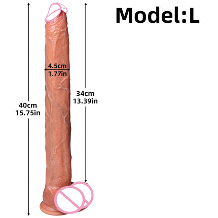 Double Head Realistic Silicone Dildo Long Anal Plug Vaginal Stimulator for Lesbian Couples And Gay Men Liquid Silicone Sex Toy