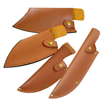 Leather Knife Sheath Knife Cover Chef Butcher Kitchen Tools Full Tang Handle Leather Knife Case Protective Bag
