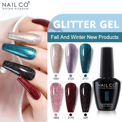 NAILCO 283Colors Gel Nail Polish Top Base Vernis Semi Permanent UV Gel Varnish Nails Art Varnish Hybrid Manicure