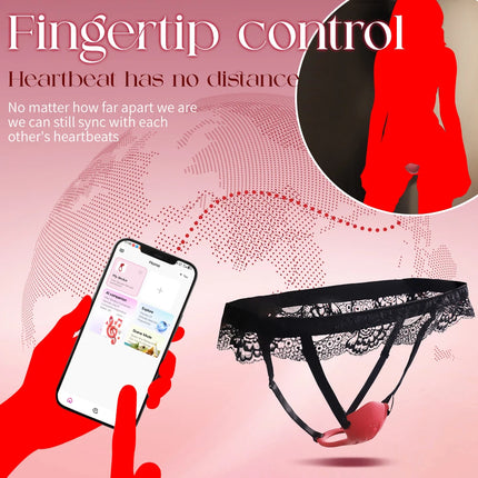 APP Controlled Vibrating Panty for Women, Wireless Remote Clit Stimulator Wearable Vibrator, Silicone Smart Sex Toy for Couples