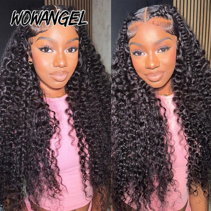 WOWANGEL Burmese Curly 13x6 HD Lace Frontal Only 13x4 Full Frontal Invisible 5x5 6x6 HD Lace Closure Only Virgin Hair Melt Skins