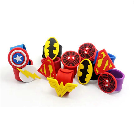1 Pc Cartoon Silicone Wristband Super Hero Action Figures Theme Automatic Bending Fitting Kid Gift Toy