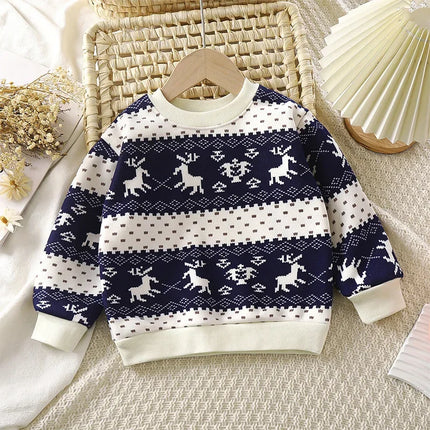 니트 Autumn Winter New Baby Girl Boy Cartoon Knitted Sweaters Child Plush Thicken Warm Knitted Pullover Tops Kid Casual Sweater아기옷