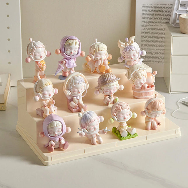 Acrylic transparent dust-proof Le Master's ornament display cabinet, milk oil wind blind box storage box, Bubble Mart organizati
