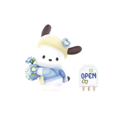 High-Quality Version Sanrio Cartoon Pochacco Flower And Teenager Series Trendy Toy Blind Box Cute Girl Gift Car Ornament Toys