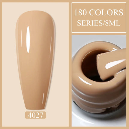 Parkson 8ml HEMA TPO FREE Color Gel Nail Polish Nude Pink Red Green Collection Nail Gel Polish Glitter Soak Off UV LED Gel
