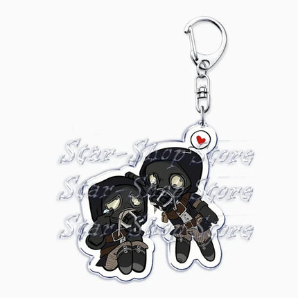 Hot Military Game Ghost Chibis Keychains for Accessories Cod Soldier Soap Simon Riley Keyring Jewelry Fans Friends Gaming Gifts