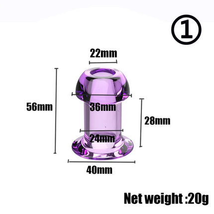 Hollow Anal Plug with Removable Cap Silicone Tunnel Butt Plug Anal Dilator Stretching Adult Sex Toy for Men Women Gay Fetish
