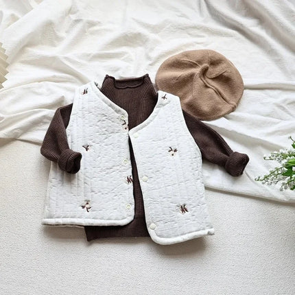 Kids Fleece Lined Turtleneck Sweater 2025 Winter Warm Knitwear Baby Boys Girls Thermal Top