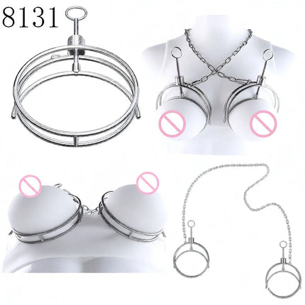 QKKQ Wearable Stainless Steel Breast Bondage Sexy Tools Chest Stimulate Nipples Massager BDSM Sex Toys Couple Erotic Accessories
