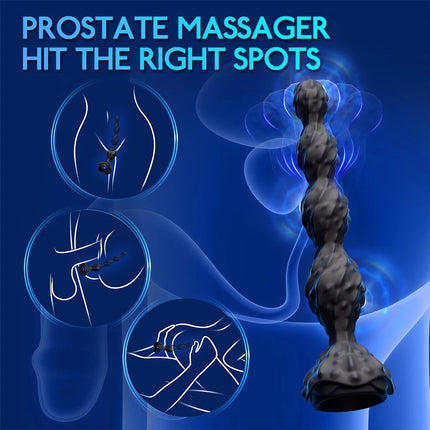 Remote Control Anal Bead Vibrator 7 Vibration Modes Prostate Massager Vibrating Butt Plug Adult Sex Toys for Men Women