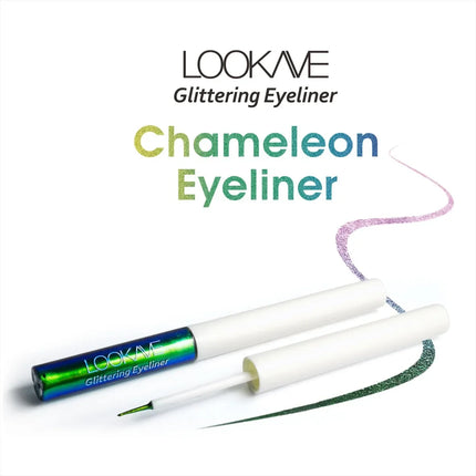 Shiny Chameleon Green Liquid Eyeliner Metallic Eyeshadow Multicolor Eye Liner Pearlescent Polarized Glitter Eye Pigment Makeup
