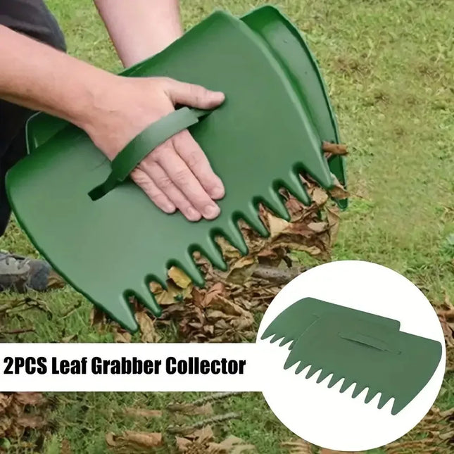 Durable Plastic Leaf Collector Rake Handheld Leaf Grab Claws for Outdoor Garden Lawn Leaf Picking Cleaning Tool Easy Grip