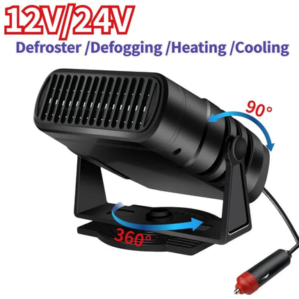 200W Dryer Windshield Defogging Car Heater 12V/24V Heater Portable Defogger Defroster Heating Fan Household Heater 2026 New