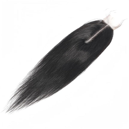 Brazilian 2x6 Lace Closure Kim K Transparent Lace Remy Human Hair Straight Black Woman Pre Plucked Natural Black Color
