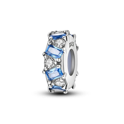 Charm Hot Sales 925 Sterling Silver Charms Beads CZ pave Round Clip Charms Fit Original Bracelet Necklace Charms Jewelry Gift
