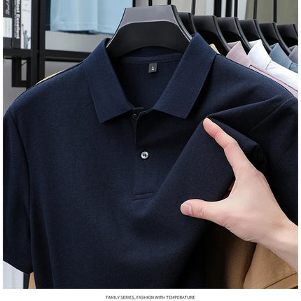 Men's 100% Cotton Polo Shirt - Summer Casual Breathable Tee, 19 Colors, Ideal for Golf and Sports, Business Casual, Silk-Like Finish