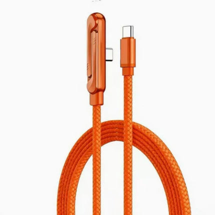 240W Type-C To Type C Cable Elbow Fast Charging Data Cable Foldable Stand Phone Holder For iPhone 17/16/15 For Samsung Charger