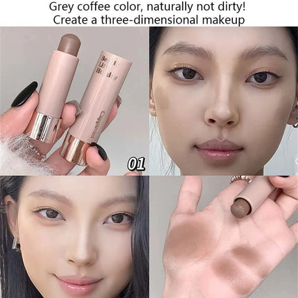 Moisturizing Matte Concealer Contour Stick Smooth Lasting 3D Nose Shadow Waterproof Face Highlight Brighten Contour Makeup