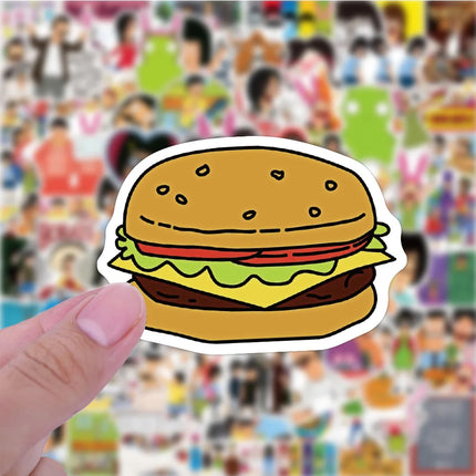 10/30/50/100pcs Anime Bobs Burgers Stickers Cartoon Decals Toys Laptop Skateboard Phone Case Luggage Car Cool Waterproof Sticker