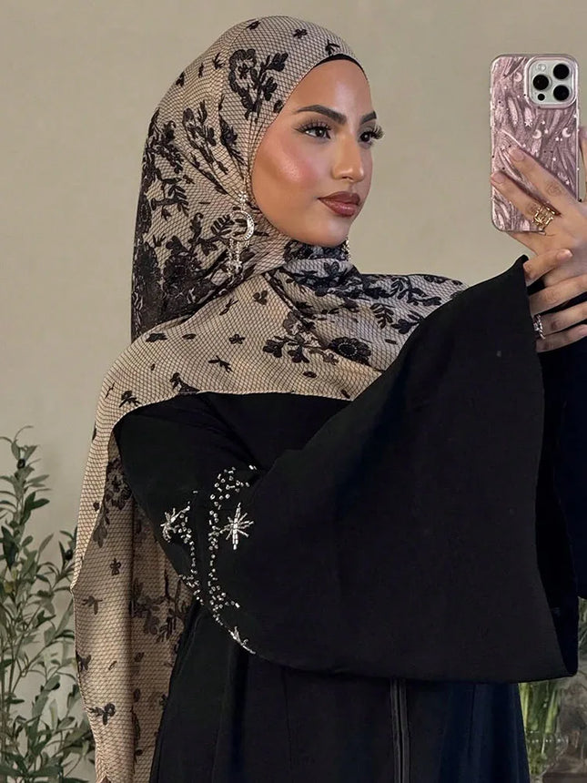 1Pcs Muslim Watercolour Print Hijabs Women Islamic Ramadan Headscarf Modal Cotton Foulard Femme Shawl Wrap Foulard Bandana 2026