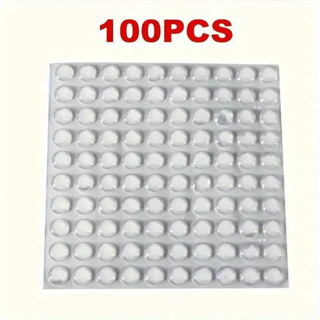 100Pcs Soft Silicone Rubber Anti Slip Bumpers Feet Pads Damper Buffer Cabinet Bumpers Silicone Furniture Pads Drawer Door Pad