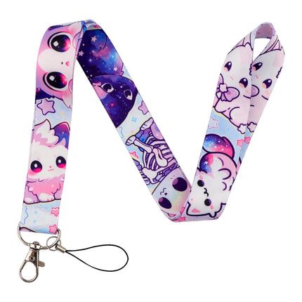 Cute Cartoon Cat Duck Neck Strap Lanyards For Keychain ID Credit Card Pass Animal Hang Rope Cell Phone Charm Accessories