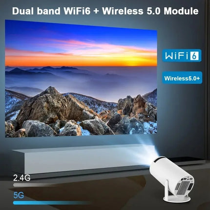 2025 projector HY300 portable projector Android 11 system, Bluetooth 5G dual-band, 4K decoding outdoor projector