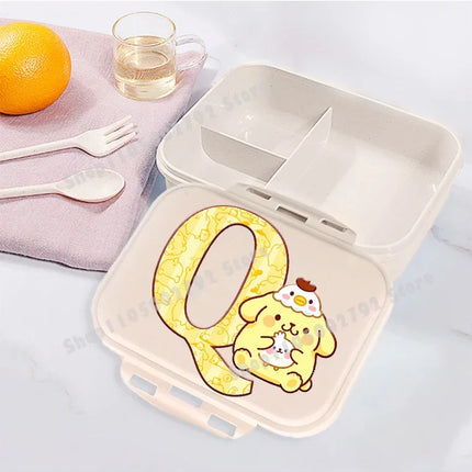 Sanrios PompomPurin Lunch Box Cartoon Letter Food Storage Containers Kids School Picnic Bento Boxes Office Dinner Case Girl Gift