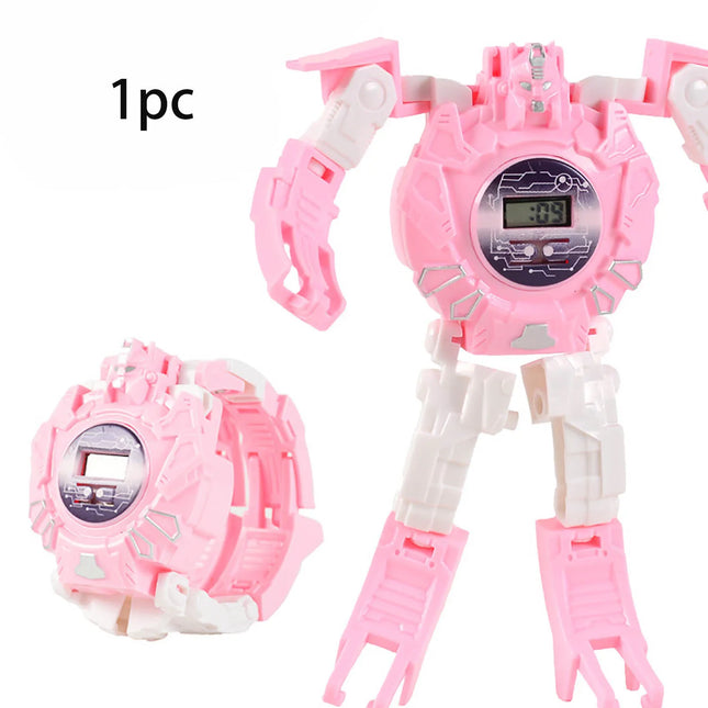 Funny and creative watch transformation robot electronic watch, cartoon children's cool watch surprise toy