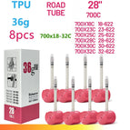 36g 700x18-32C 8pcs / 45mm with Patch Kit