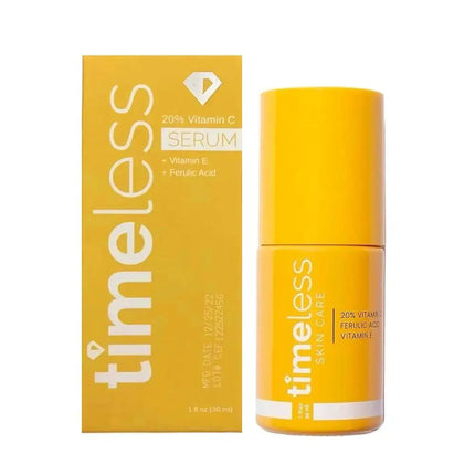 Timeless 20% Vitamin C Serum Ferulic Acid Vitamin E Antioxidant Brightening Hydrating Firming Reduce Fine Lines Face Essence