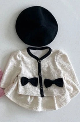 Baby's Sets Autumn Suit Fashionable Versatile Newborn Small Fragrance Style Autumn Two-piece Princess Clothes (excluding Hat)