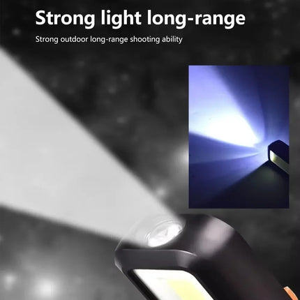 Portable USB Rechargeable COB Work Light Car Detailing Inspection Light Magnetic LED Flashlight Hanging Lamp Camping Torch