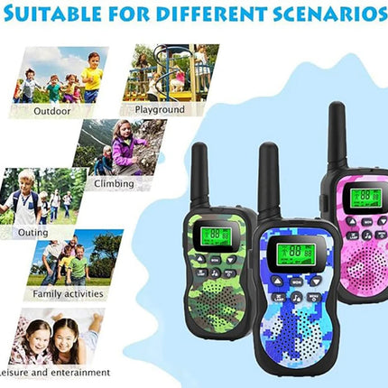 Walkie Talkies for Kids, 22 Channels 2 Way Radio Toy 3 KM Range, Best Christmas Birthday Gifts for 3-12 Year Old Kids to Outside