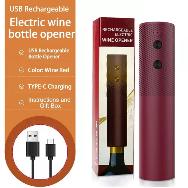 Electric Bottle Opener Rechargeable Automatic Red Wine Cork Opener One-Button Wine Tools Kitchen Products Household Necessities