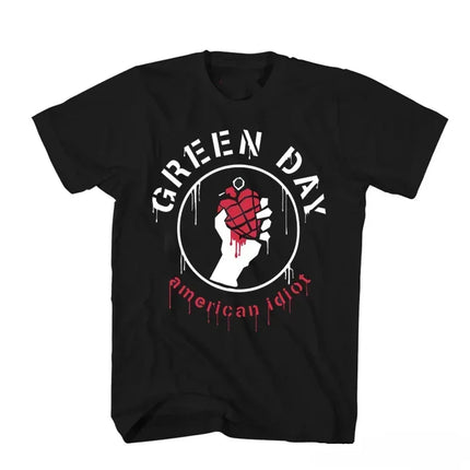 Summer Vintage New Green Day Green Day Band Rock Short Sleeve  Punk  Clothes Classic T-Shirt  Womens