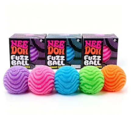 Nee Doh Fuzz Ball Wonder Waves Sensory Squeeze Toy Squishy Toy Textured Stress Relief Fidget Ball for Adults Kids