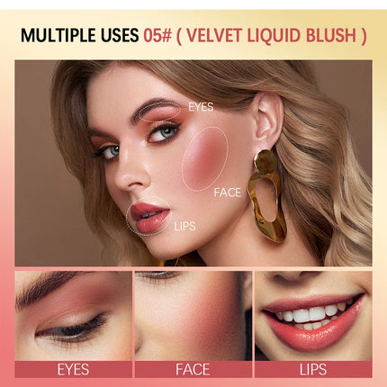 Blush Liquid Blusher Real Makeup Blush Matte Palette Blusher Cosmetics Products Liquid Cream Stick Pink Face raremakeup Beauty