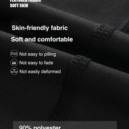 Men's Geometric Print Compression Shirt Quick-Drying Breathable Gym Workout T-Shirt Stretch Turtle Neck Training T-Shirt Tops