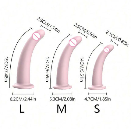 Silicone Anus plug with Strong Suction Cup, Smooth Curve Prostate Massager for Men, Flexible G-Spot & Sphincter Stimulator Toy