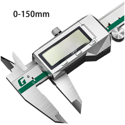 Digital Vernier Caliper 150 200 300mm Range 1.7 inch LCD Screen Stainless Steel Construction Dual Unit mm inch 0.01mm Resolution