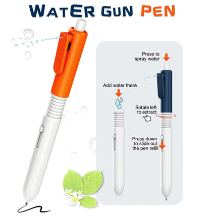 1Pc Prank Ballpoint Pen Novelty Spoof Water Spray Function Signature Pen Campus Prank Water Spray Writable Pen Toys Gift