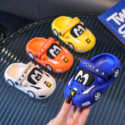Kids Sandals Hole Children's Shoes Slippers Soft Anti-Skid Cartoon DIY Design Hole Baby Shoes Sandy Beach For Boys Girls