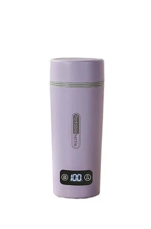 Portable Mini Temperature Adjustable Electric Water Heater Cup with Thermal Insulation for Office and Travel