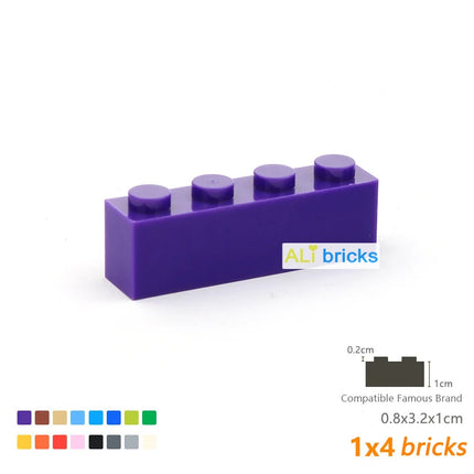 60PCS Bulk Building Blocks Thick Figures Bricks 1x4 Dots Educational Creative Size Compatible With Brand Toys for Children 3010