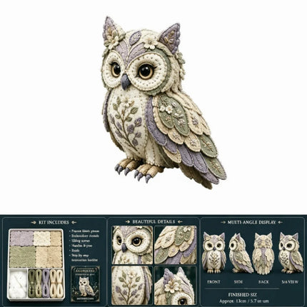 Floral Fabrics Animal Patchwork Set Material Pack Creative Design Handmade Decor Kit Home Decoration Hanging Kit