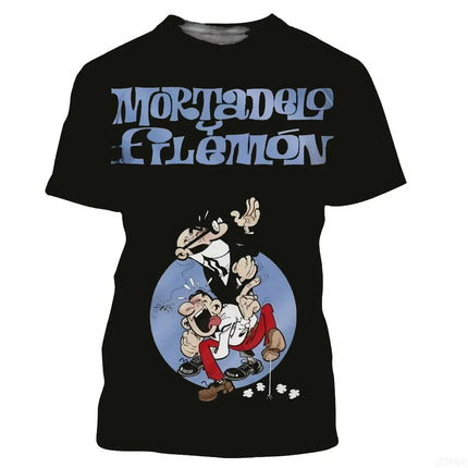 2025 New Men's Anime Graphic T-Shirt Summer Collection - 3D Printed Casual Loose Fit Round Neck Comfortable Top